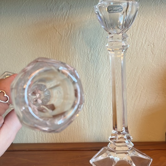 J.G. Durand Crystal Candlesticks from France.  8.75” tall. Quantity: 2 (1 pair). - Picture 5 of 5